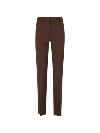 Federica Tosi Belt-loops Slim-cut Trousers In Black