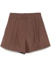 Federica Tosi Tailored Pleated Shorts With Belt Loops