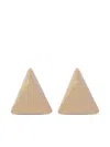 Federica Tosi Triangular Golden Earrings With Glossy Finish In Gold