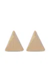 Federica Tosi Triangular Golden Earrings With Glossy Finish In Gold