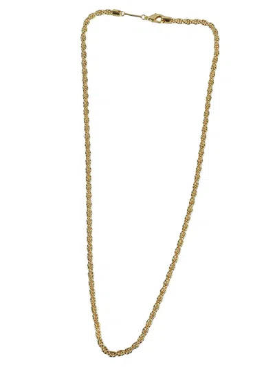 Federica Tosi Grace Gold-plated Texturized Necklace With Clasp Fastening In 18k Gold Plated Bronze Woman In Golden