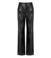 Federica Tosi Black Leather Effect Pants In Black