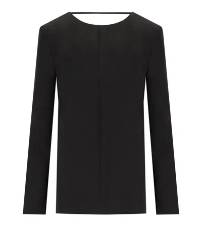 FEDERICA TOSI FEDERICA TOSI BLACK CADY BLOUSE