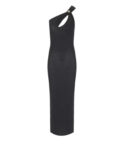 Federica Tosi Black Cut-out Knitted Dress In Blue