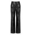 Federica Tosi Black Leather Effect Pants In Black
