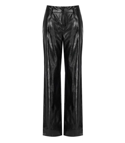 FEDERICA TOSI FEDERICA TOSI BLACK LEATHER EFFECT PANTS