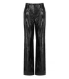 Federica Tosi Black Leather Effect Pants In Black