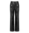 Federica Tosi Black Leather Effect Pants In Black