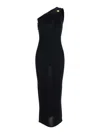 Federica Tosi Black Long Dress With Jewel Detail On The Front In Black