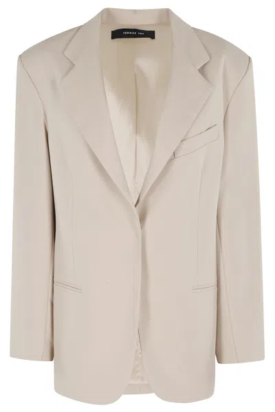 Federica Tosi Blazer Over In Canvas In Neutral