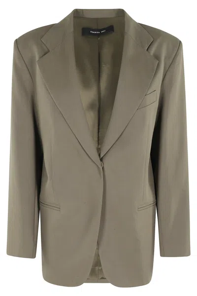 Federica Tosi Blazer Over In Canvas In Green