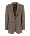Federica Tosi Check-pattern Single-breasted Blazer In Multi
