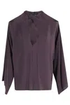 Federica Tosi Blusa Collo Intrecciato In Purple