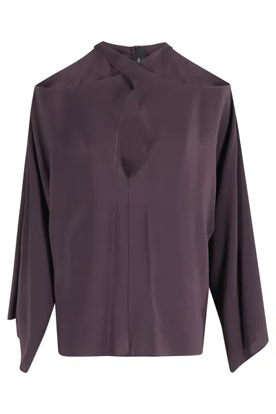 Federica Tosi Blusa Collo Intrecciato In Purple