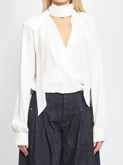 Federica Tosi Blusa Incrociata Con Sciarpina