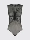 Federica Tosi Draped Tulle Bodysuit With Elegant Gathered Detail In Multi
