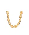 Federica Tosi Lace Stone Metallic Necklace With Chunky Design And Without Closure In Gold Plated Bronze Woman In Gold