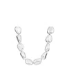 Federica Tosi Lace Stone Metallic Necklace With Chunky Design And Without Closure In Silver Plated Bronze Woman