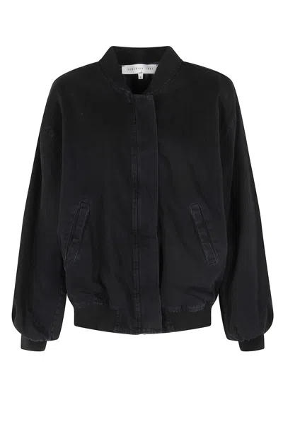 Federica Tosi Bomber Jeans In Black