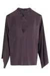 Federica Tosi Blusa Collo Intrecciato In Purple
