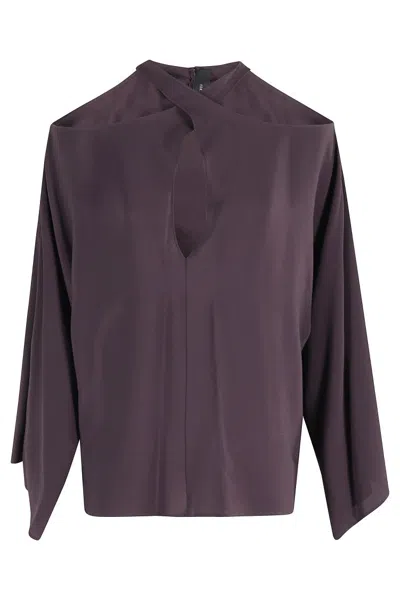 FEDERICA TOSI BRAIDED NECK BLOUSE