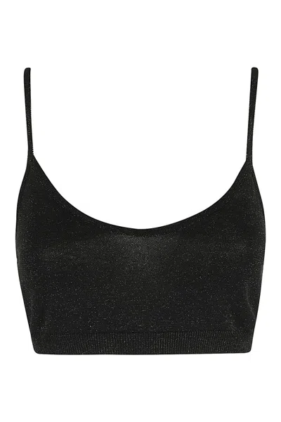 Federica Tosi Viscose Bralette Top In Black