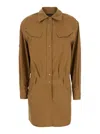 Federica Tosi Brown Dress With Patch Pockets On The Chest And Belt Loops At The Waist In Brown