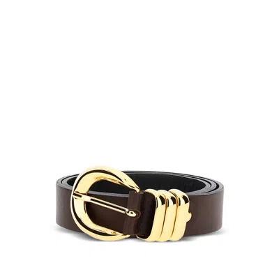 Federica Tosi Buckled Leather Belt In Purple