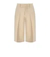Federica Tosi Knee-length Bermuda Shorts In Neutrals