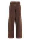 Federica Tosi Button-fastening Jeans In Brown