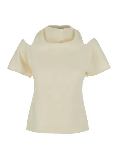 Federica Tosi Cady Cut-off Sleeve Blouse In Multi