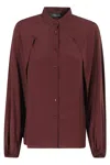 Federica Tosi Brown Cotton Canvas Oversized Shirt In Vinaccia
