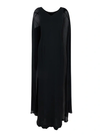 Federica Tosi Cape Long Dreess In Black