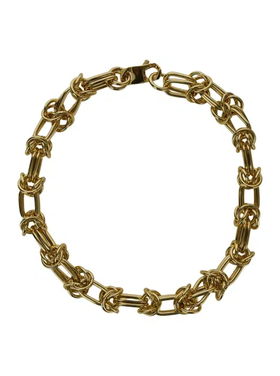 Federica Tosi Cecile Twisted Chain Necklace In 18k Plated Bronze Woman