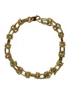 Federica Tosi 'cecile' Twisted Chain Necklace In 18k Plated Bronze Woman