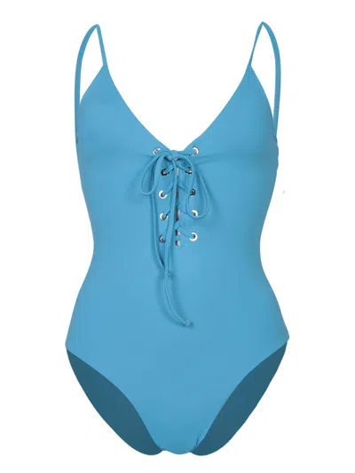 Federica Tosi Cerulean One-piece Swimsuit In Blue