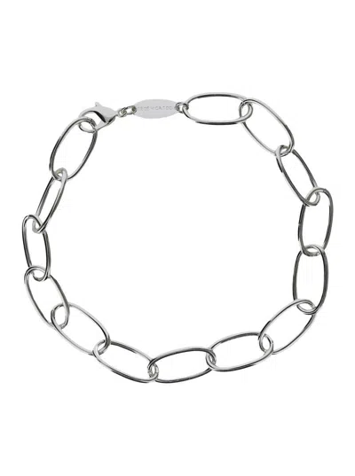 Federica Tosi Chain Necklace In Silver Brass Woman In Metallic