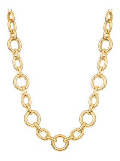 Federica Tosi 'charlotte' Metallic Necklace With Chain-link Design In Gold Plated Bronze Woman