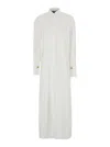 Federica Tosi White Long Shirt With Pointed Collar And Metallic Details On The Cuffs In White
