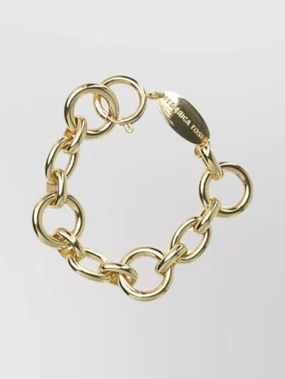 Federica Tosi Chunky Chain Link Bracelet Named Charlotte In Gold
