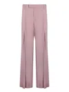 Federica Tosi Wide Leg Pleated Trousers With Belt Loops