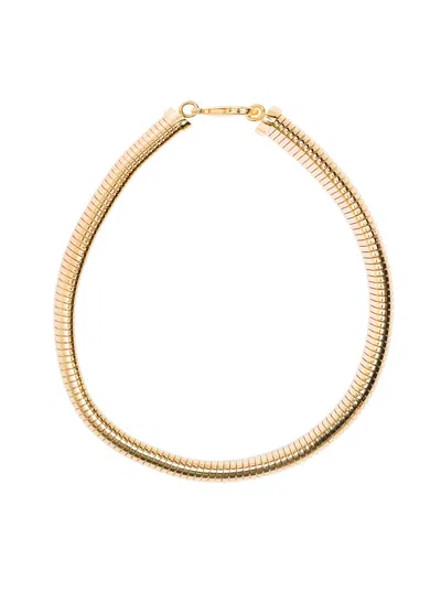 Federica Tosi Cleo Necklace With Clasp Fastening In 18k Gold Plated Bronze Woman In Metallic