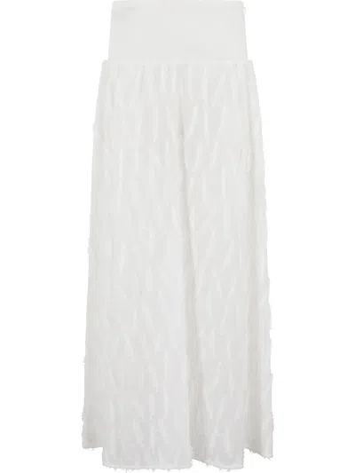 Federica Tosi Cotton Maxi Skirt In White