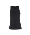 Federica Tosi Ribbed Jersey Tank Top In Black