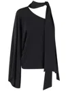 Federica Tosi One Shoulder Blouse In Schwarz