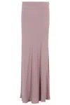 Federica Tosi Flared Hem Crepe De Chine Maxi Skirt In Bois De Rose