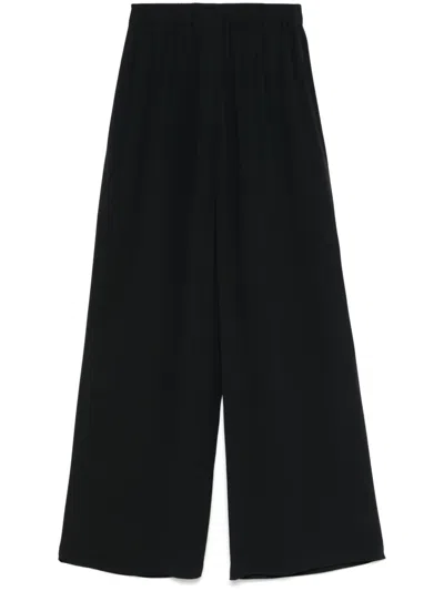 Federica Tosi Crepe De Chine Trousers In Black