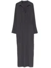 Federica Tosi Crepe Maxi Dress In Grey