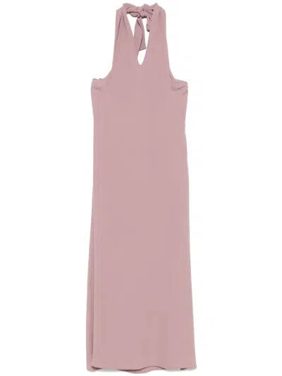 Federica Tosi Crepe Midi Dress In Black