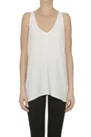 Federica Tosi Crepè Tank Top In White